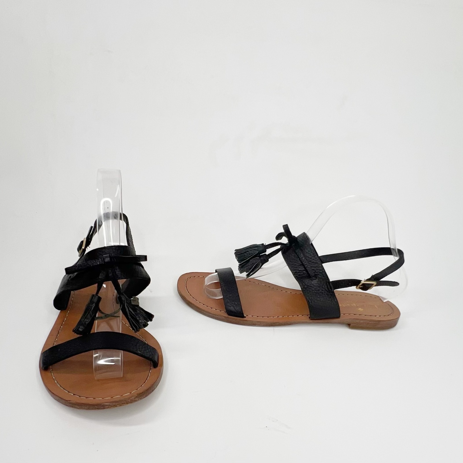 Kate Spade Carlita Black Flat Sandals 8